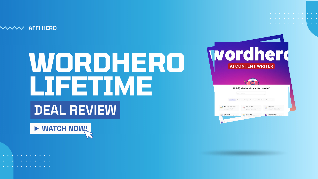 Wordhero Lifetime Deal Review