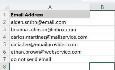 How to Validate a List of Email Addresses in Excel