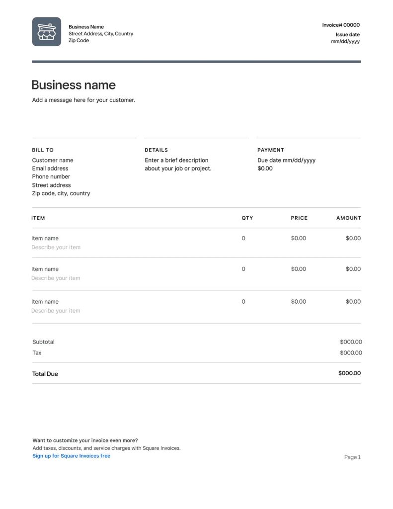 Invoicing Templates